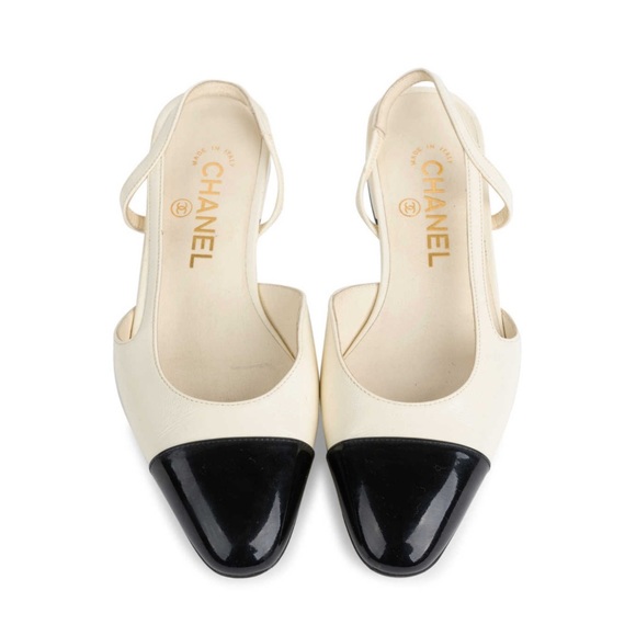 CHANEL Shoes - Chanel Slingback Two Tone Sz 38